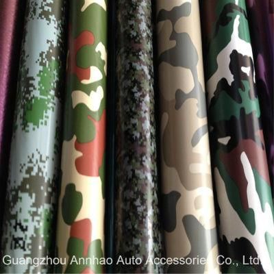 1.52*28m Self Adhesive Car Wrap Foil Bubble Free Camouflage Vinyl Wrap