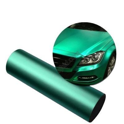 1.52*18m Matte Chrome Air Bubble Free Design Channels Car Wrap Film Car Body Decoration Vinyl Film