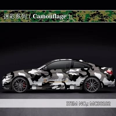 1.52*28m Camouflage Car Body Sticker Design Vinyl Sticker with Air Release