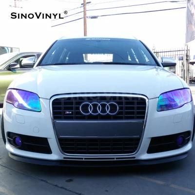 SINOVINYL 0.3x9m Fashion Design Headlight Vinyl Red Chameleon Car Tint Film Headlight Tint Film