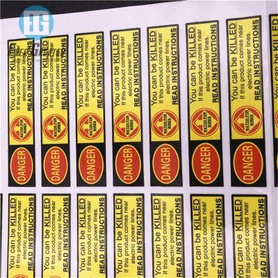 Die Cut Vinyl Sticker Popular Removable Software Sticker Warning Sticker