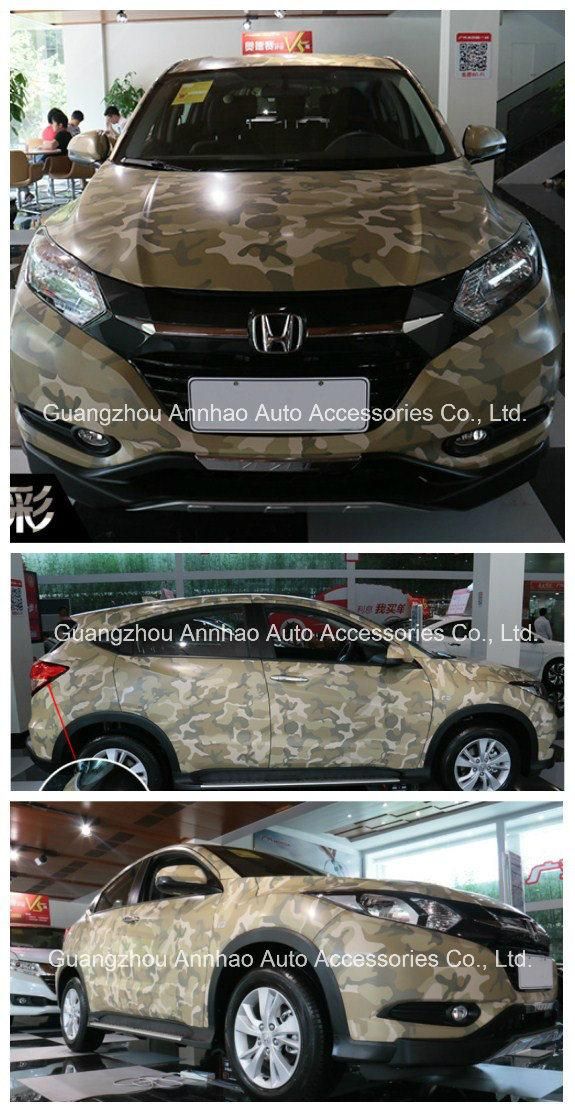 1.52*28m Self Adhesive Car Wrap Foil Bubble Free Camouflage Vinyl Wrap