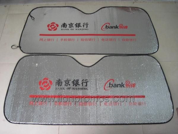 Bank Insurance Advertising Gifts Car Aluminum Alloy Sunshade 130*60cm