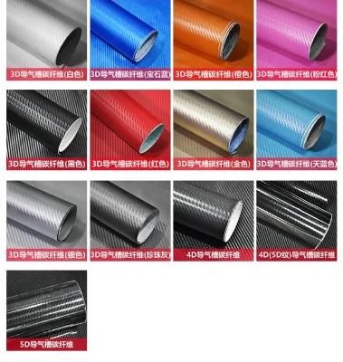 Factory Direct 3D 4D 5D Carbon Fiber Car Wrap Film Full Body Car Vinyl Wrap Decoration Automobile Color Changing Film Vinyl Roll