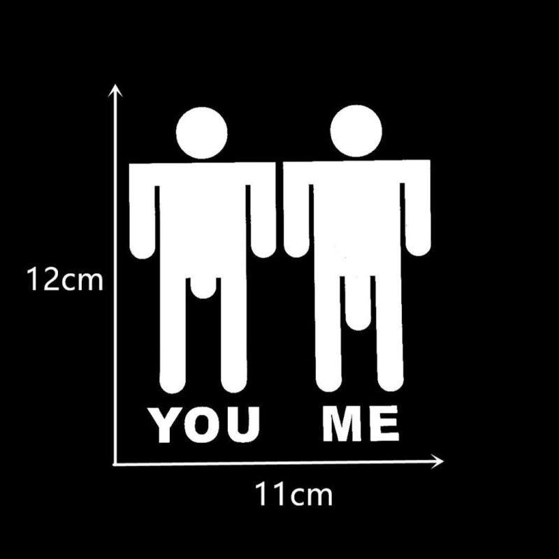 Customized Auto Parts Car Decoration Decal You and Me Stickers