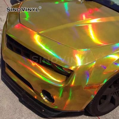 SINOVINYL Good Quality Full Car Body Stickers Waterproof PVC Vinyl Air Bubble Free Chrome Laser