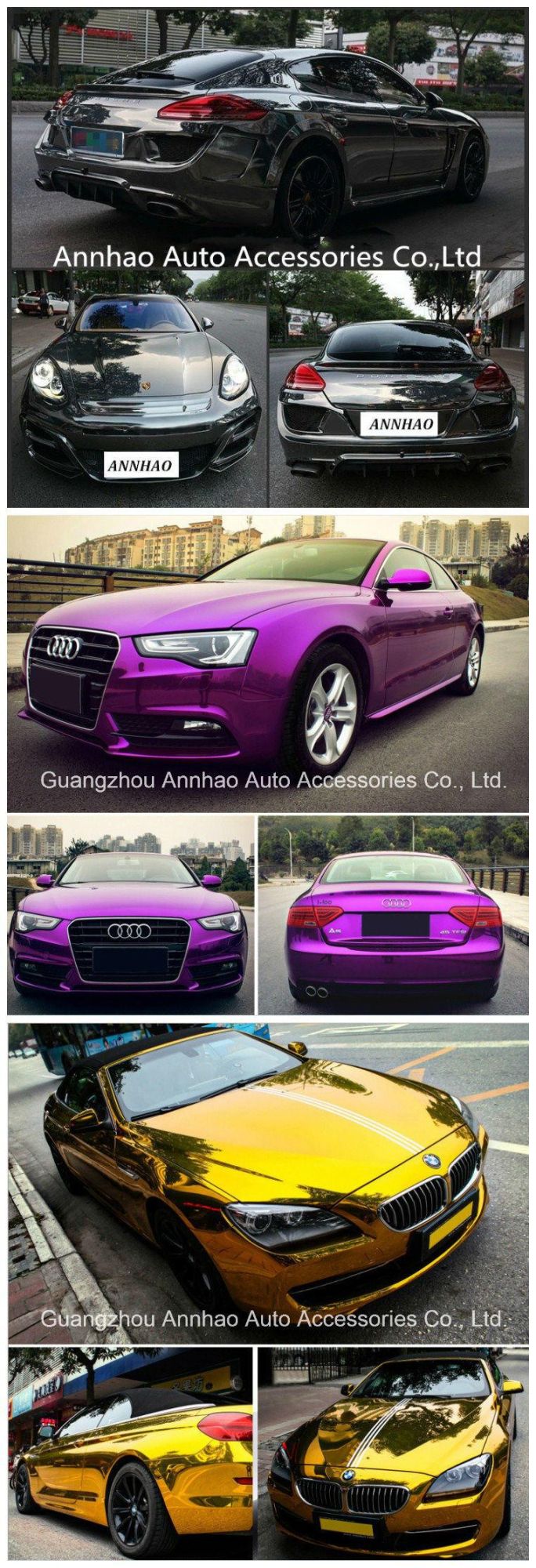 Factory Selling 1.52*28m Size Car Body Wrap Sticker Mirror Chrome Vinyl