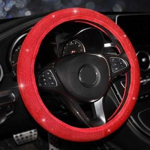 Red Bling Bling Rhinestone Steering Wheel Cover