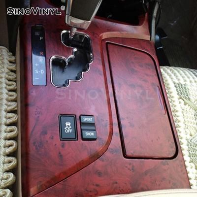 SINOVINYL Wholesale PVC Wooden Grain Texture Effect Self Adhesive Wood Car Vinyl Film