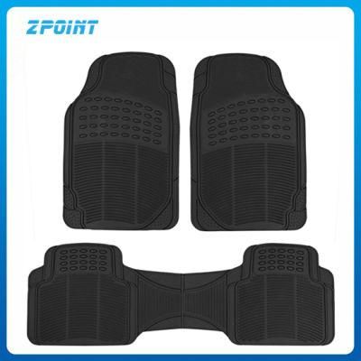 Car Accessory Front&Rear Rubber Floor Mat Black