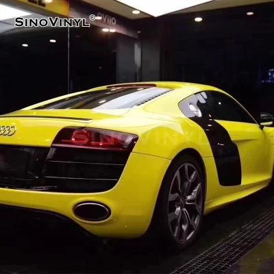 SINOVINYL Super Stretchable Super Gloss Red Air Bubble Free Vinyl Film Roll Full Car Wrap Sticker