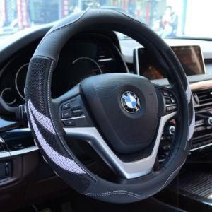 Black and White Anti Slip Car Steering Wheel Cover