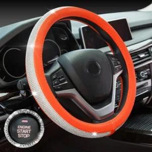 PU Leather Steering Wheel Covers for Women Girls