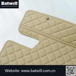 Sewing PVC Leather Car Floor Mats in Coffee and Beige Thread for Bwm New X5