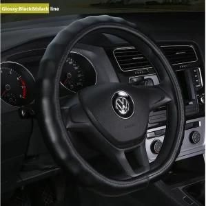 China Manufacturer Customized Leather Braided Steering Wheel Cover