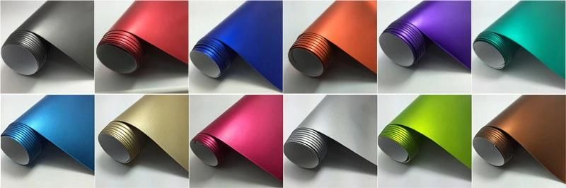 1.52*18m Size Self Adhesive Auto Wrap Sticker Matte Metallic Car Vynil Wrap