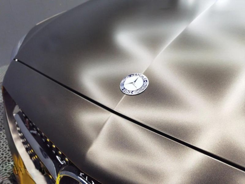 Car Stain Metallic Golden Brown Body Color Changing Thin Car Film