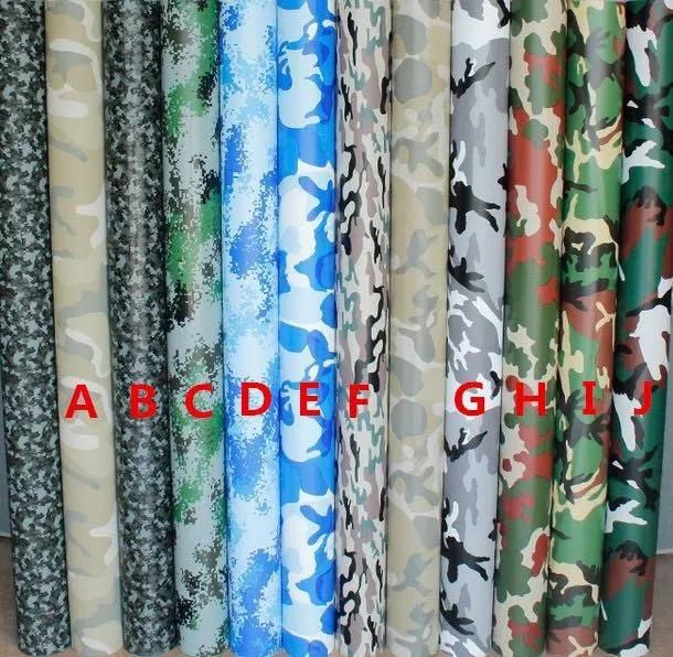 1.52*28m Size Camo Car Wrap Camouflage Vinyl Foil with Bubble Free