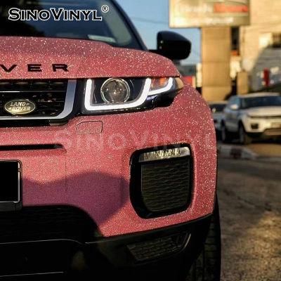 SINOVINYL 1.2x18M Super Sparkle Stone Glitter Self Adhesive Vehicle Decoration Auto Color Change Stickers Car Wrapping Vinyl Film