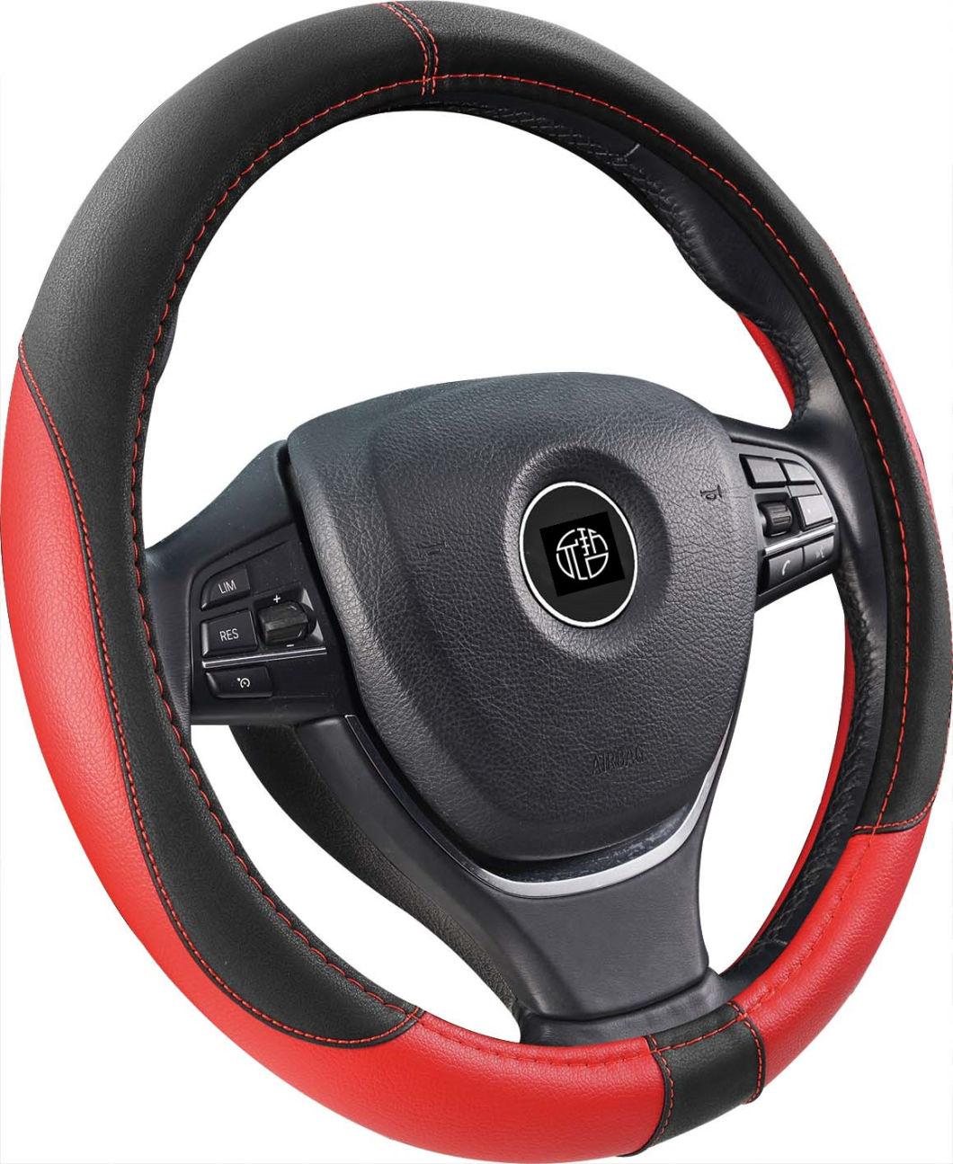 New Arrival Car Accessory Fashion Durable Faux-Leather Steering Wheel Cover