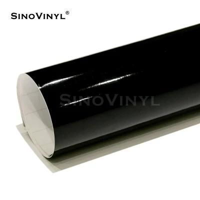 SINOVINYL High Quality Super Gloss Black Sticker Self-adhesive Car Vehicle Auto Sunroof Vinyl Film