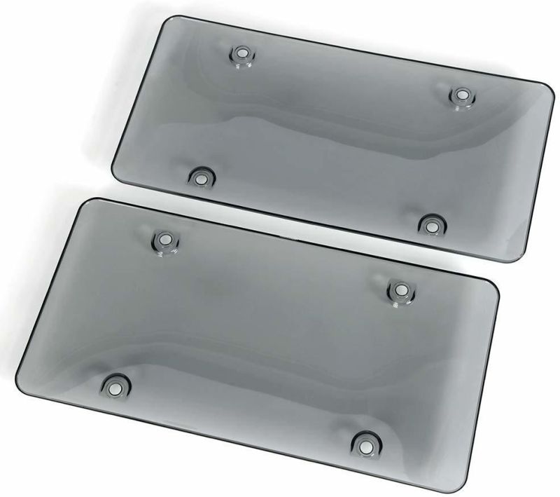 Auto Accessories Unbreakable Gray License Plate Cover Frame