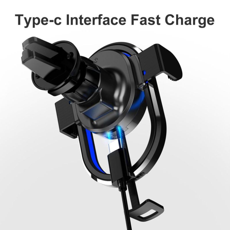 Upgraded Gradient Tempered Glass Penguin Automatic Sensor 15W Wireless Car Charger