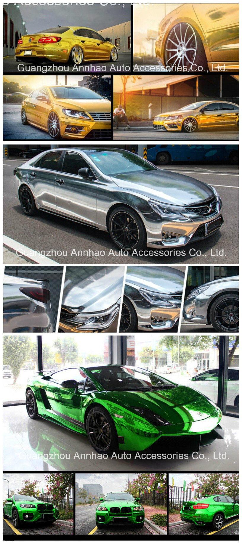 Factory Selling 1.52*28m Size Car Body Wrap Sticker Mirror Chrome Vinyl