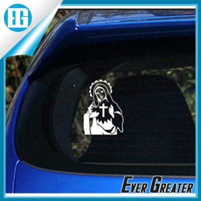 White PVC Jesus Fish Sticker Car Decals