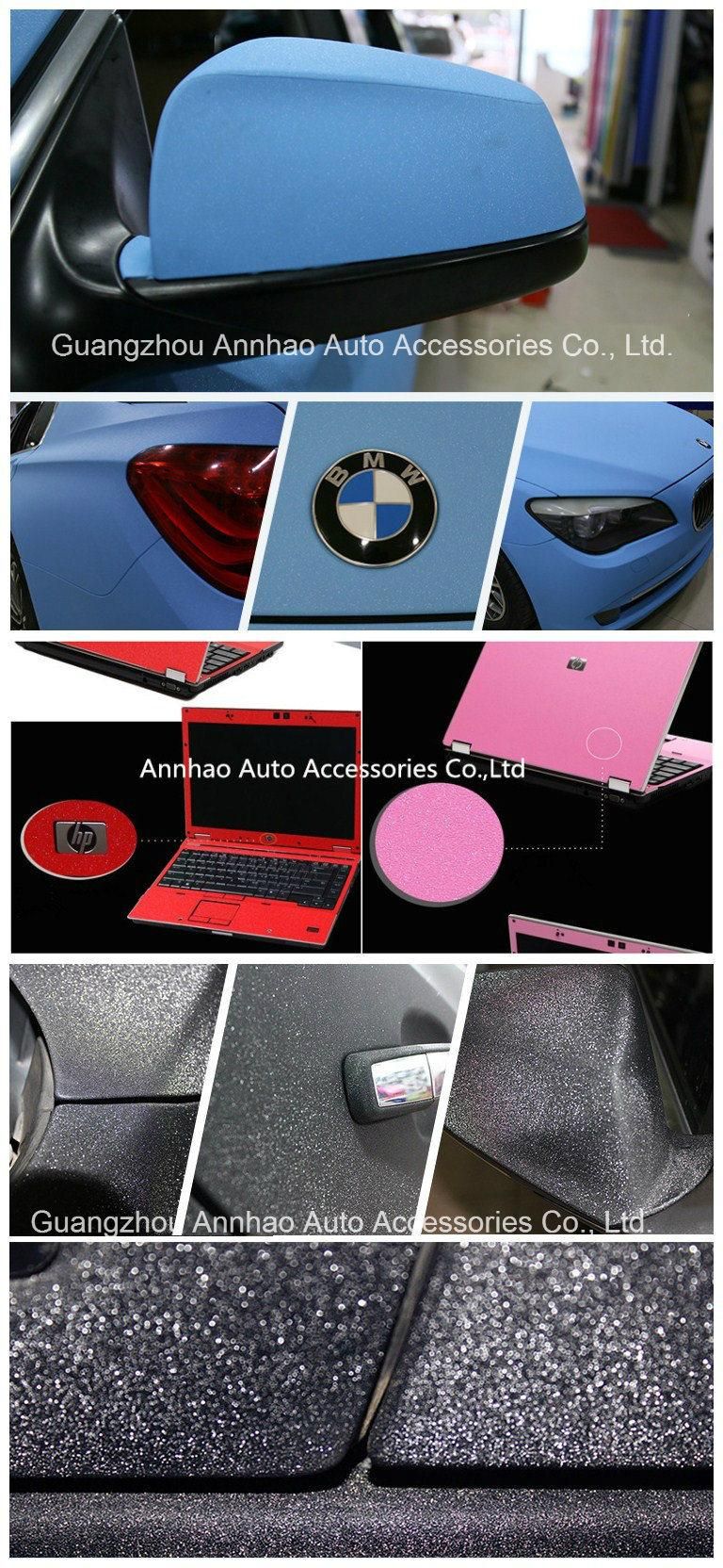 Car Accessories 1.52*28m PVC Self Adhesive Car Color Changing Film Wrap Orange Glitter Vinyl Sticker