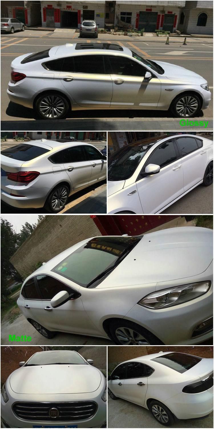 Car Stickers Bubble Air Free Release Matte Pearl White Chameleon Vinyl Wrap