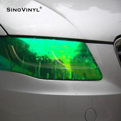 SINOVINYL 3 Layers Waterproof PVC Film Chameleon Headlight Tinted Vinyl Car Film Car Wrap Vinyl