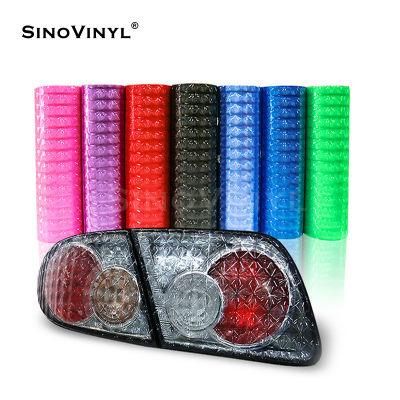 SINOVINYL Factory Supplier 0.3*9M Light Black Color 3D Cat Eye Headlight Tint Film For Vehicles