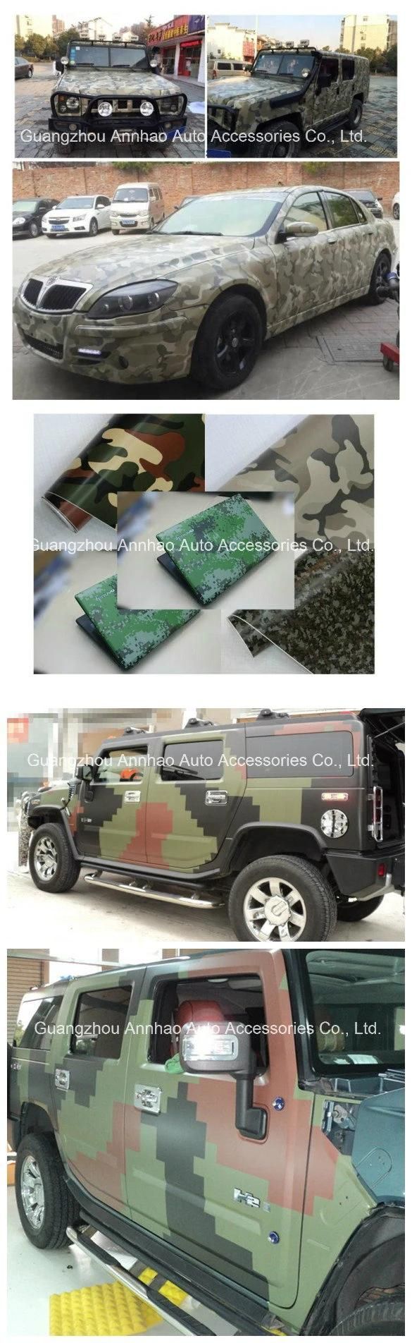1.52*28m Size Camo Car Wrap Camouflage Vinyl Foil with Bubble Free