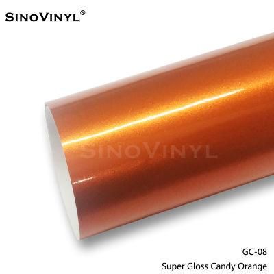 SINOVINYL 5x59FT Anti-scratches PVC Decoration Film Super Glossy Candy Car Vinyl Stickers