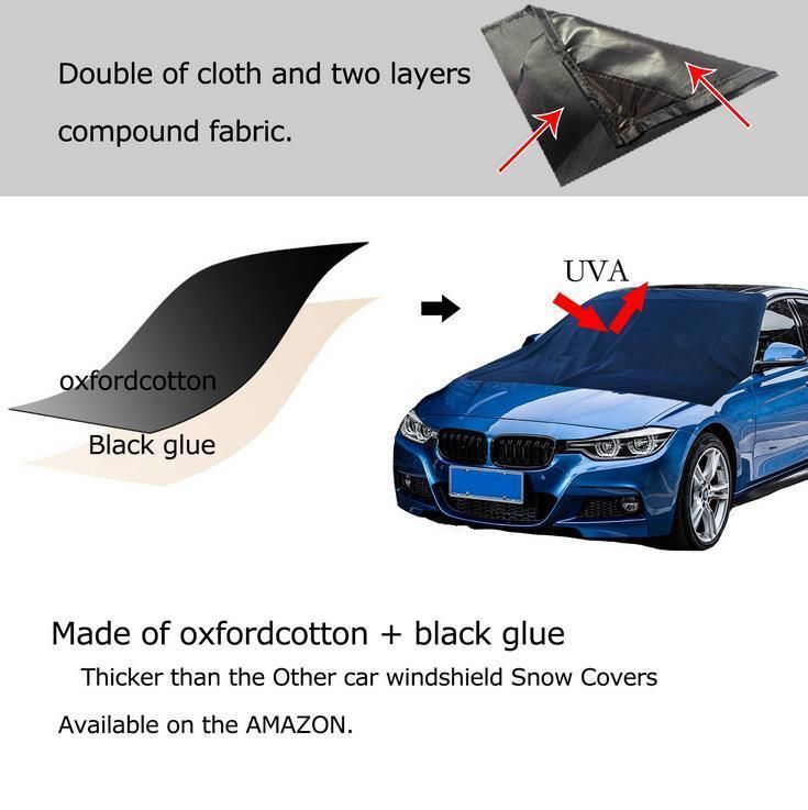 Waterproof Car Cover Breathable Half Top Windscreen Anti UV Snow Dust Sun Shade Protection Snow Protector