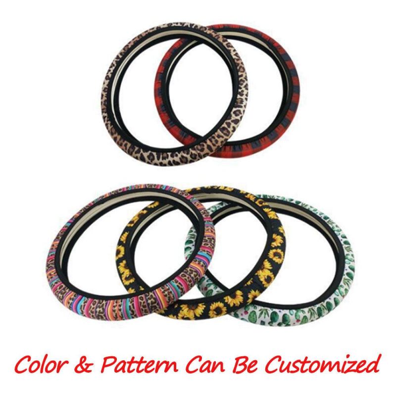 Neoprene Anti-Slip Durable Car Steering Wheel Cover for Most Cars & Suvs