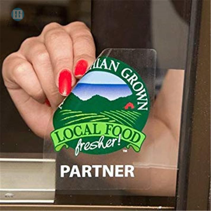Customized Clear Static Cling Material Window Body Sticker