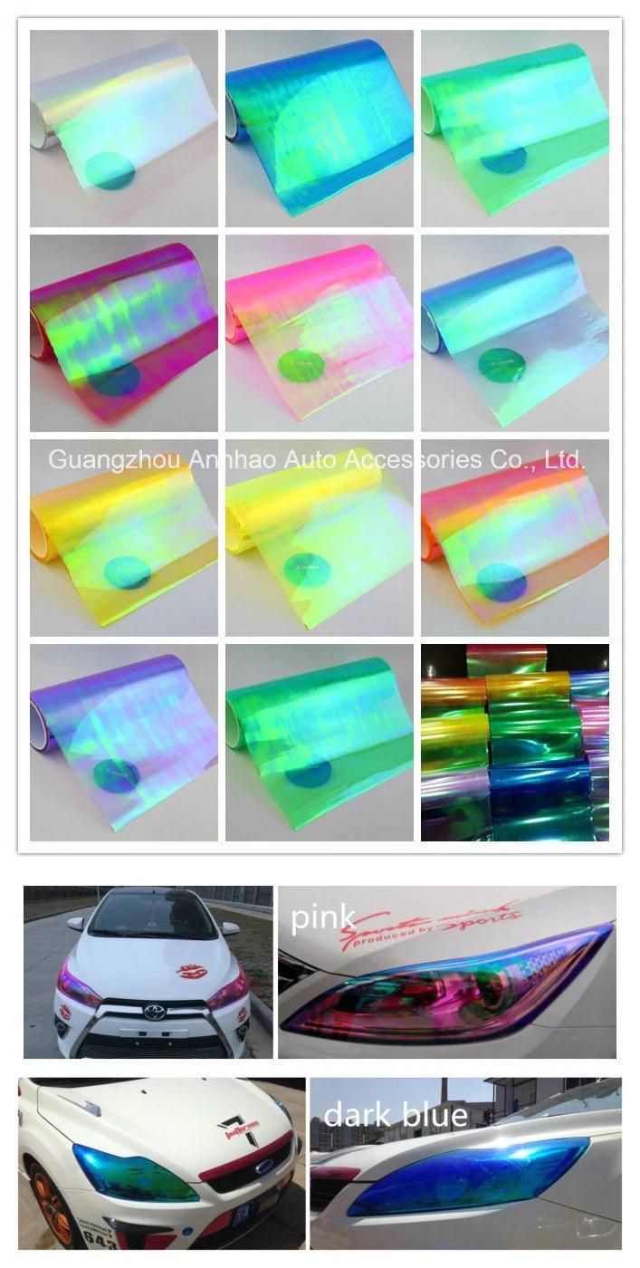 PVC Material Self Adhesive Sticker Chameleon Film Lamp Light for Car