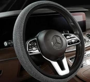 Factory Wholesale Fashion Bling Bling Diamond Car Steering Wheel Cover Hot Sell