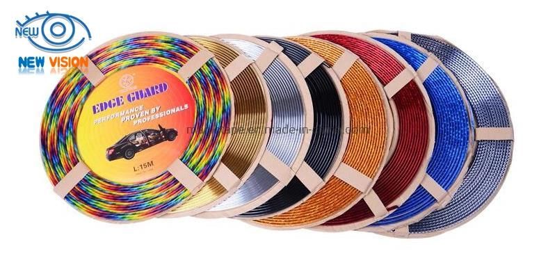 U Shape Silver Car Door Moulding Scratch Protector Sticker Strip Edge Guards Trim Seal Strip