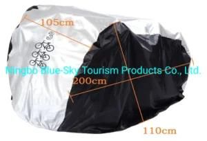 Bicycle Cover for 3 Bike Waterproof Cycle Protection UV Rain Snow Proof Tarp for Bikes All Weather Dust Resistant (Black)