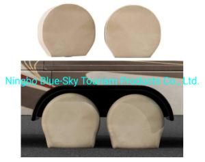 Set of 4 Oxford Waterproof Canvas Wheel Tire Covers for RV Auto Truck Car Camper Trailer 27&quot;-29&quot; Diameter