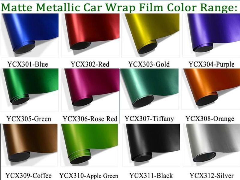 Hot Sale Product 1.52*18m Matte Chrome Air Bubble Free Car Wrap Vinyl Film