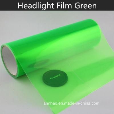 30cm X 9m High Definition Gloss Green Color Headlight Tint Film Auto Light Vinyl