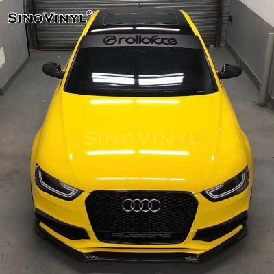 SINOVINYL Green Glossy Crystal Car Color Changing Vinyl Film Self Adhesive Vehicle Protector Wrap