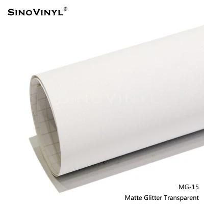 SINOVINYL Matte White Glitter Air Release Vehicle Wrap Car Skin Wrapping Film