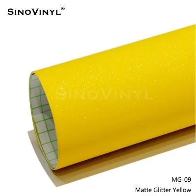 SINOVINYL Wholesale Air Bubble Free Matte Black Glitter Skin Wrap For Car Wrapping