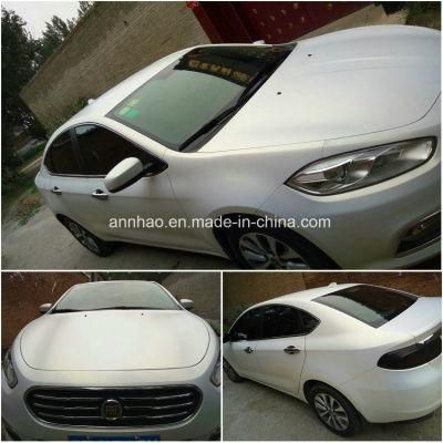 Annhao Matte Pearl White Chameleon Vinyl Wrap High Poly Metallic Chrome Pearl Car Stickers Bubble Air Free Release