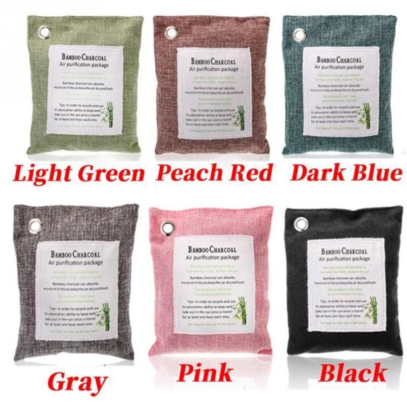 100% Natural Activated Bamboo Air Purifier Bamboo Charcoal Bag (Pack of 5) Odor Absorber